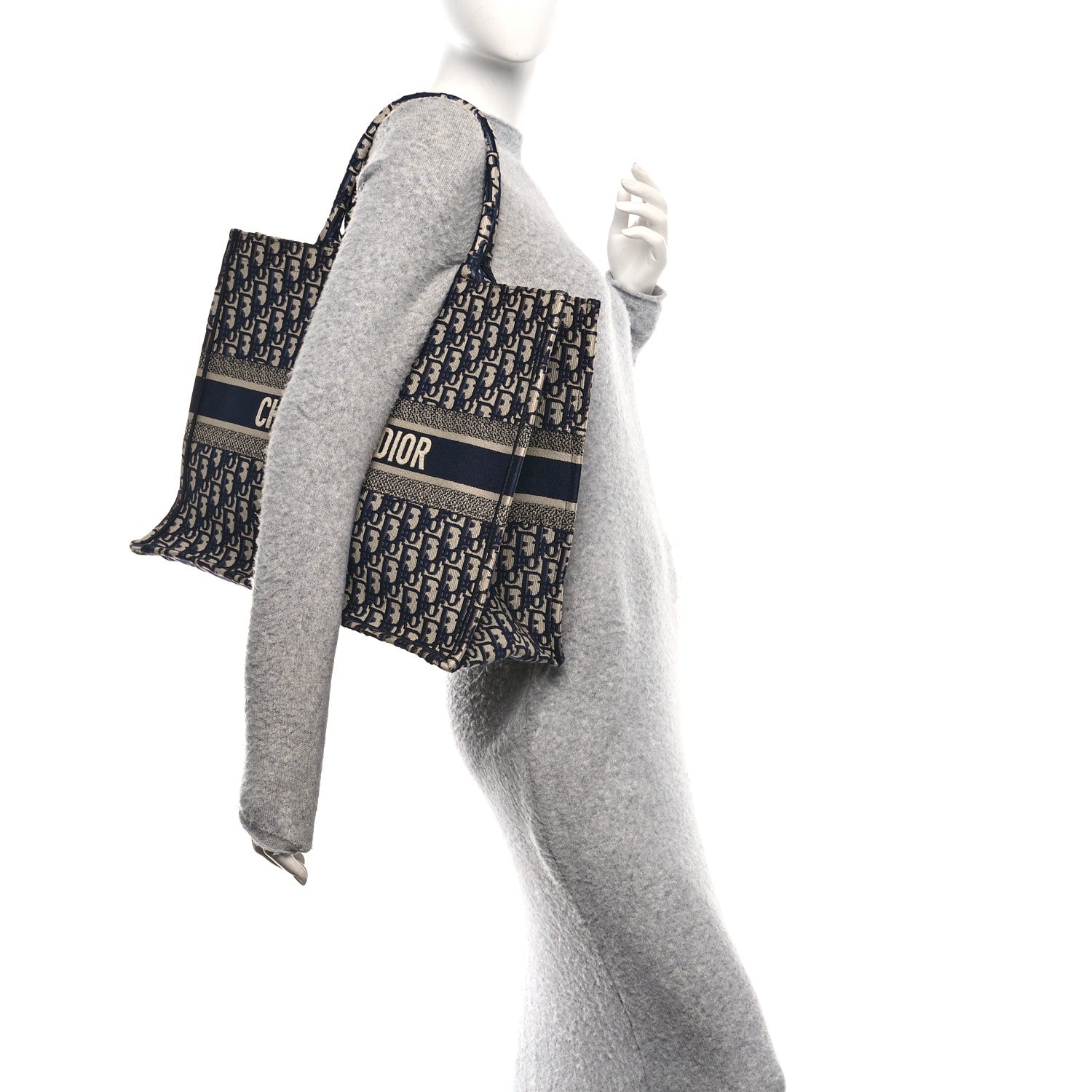 Christian Dior Oblique Large Book Tote Blue Multicolor 1795153