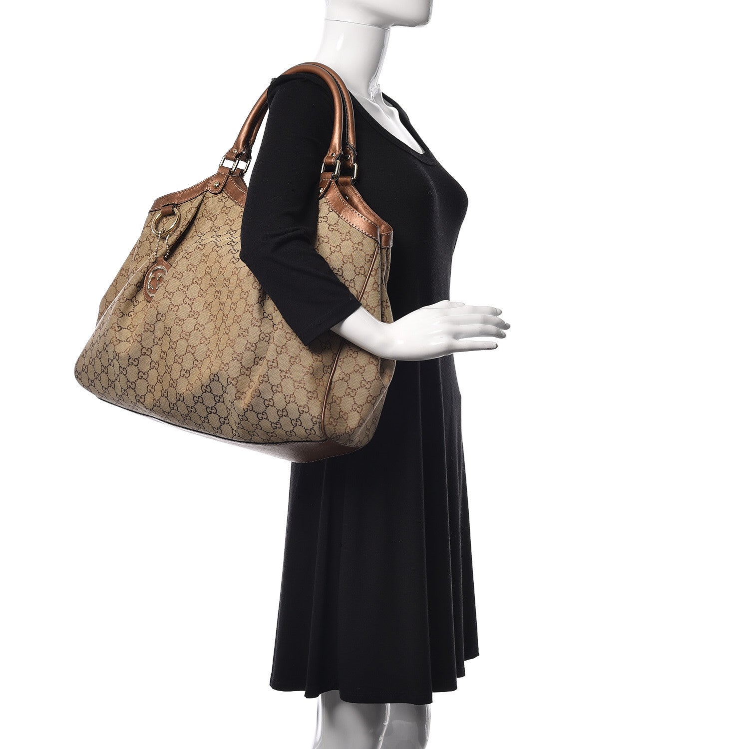 Gucci Monogram Large Sukey Tote Bronze 2 of 20