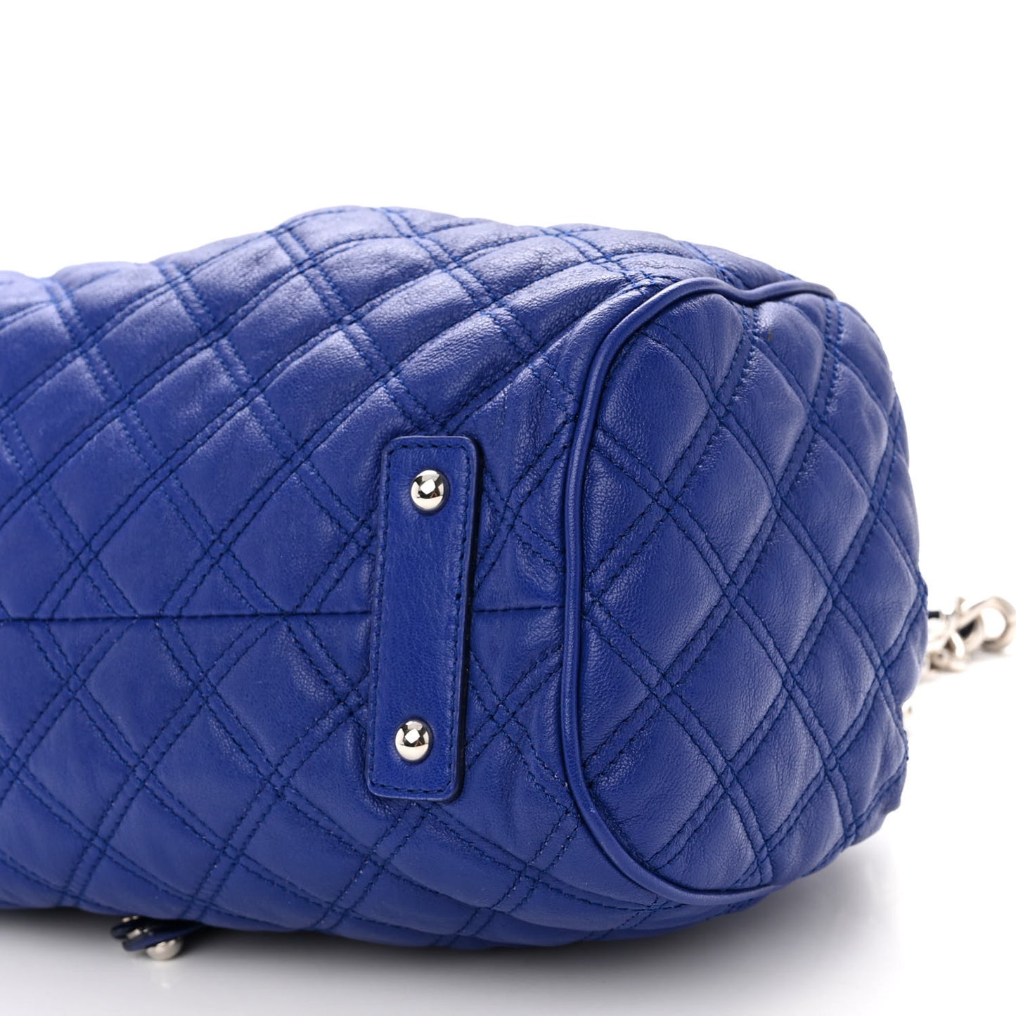 Calfskin Quilted Stam Blue