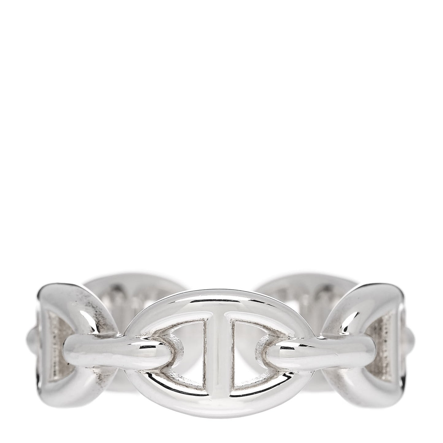 Sterling Silver PM Chaine d'Ancre Enchainee Band Ring 52 6