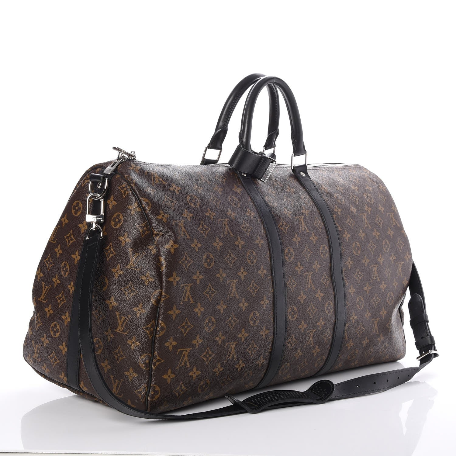 Louis Vuitton Monogram Macassar Keepall Bandouliere 55 3 of 7