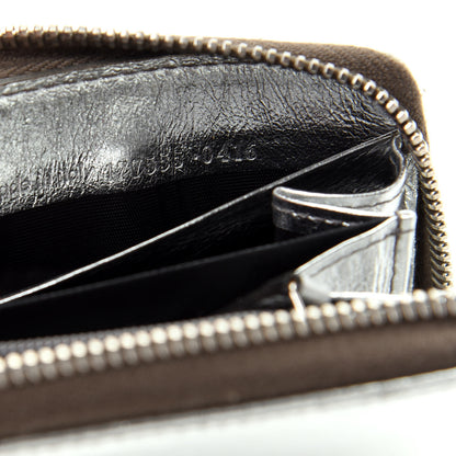 Saint Laurent Metallic Calfskin Belle De Jour Zip Around Wallet Moon 7 of 7
