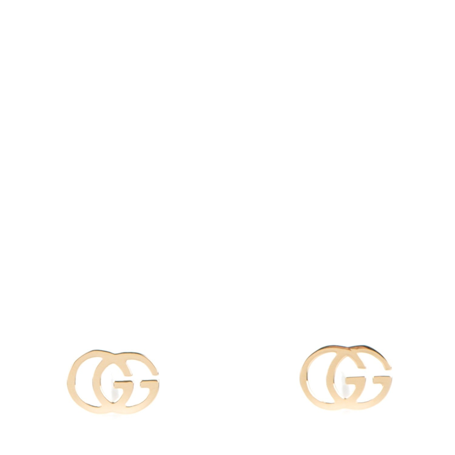 Gucci 18K Yellow Gold GG Tissue Stud Earrings 1 of 7