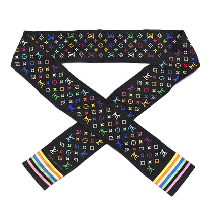 Louis Vuitton Silk Monogram Multicolor Bandeau Black 1 of 4