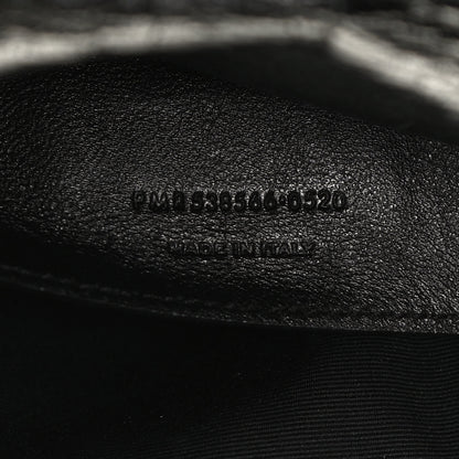 Saint Laurent Crinkled Calfskin Matelasse Monogram Baby Niki Chain Satchel Black 8 of 16