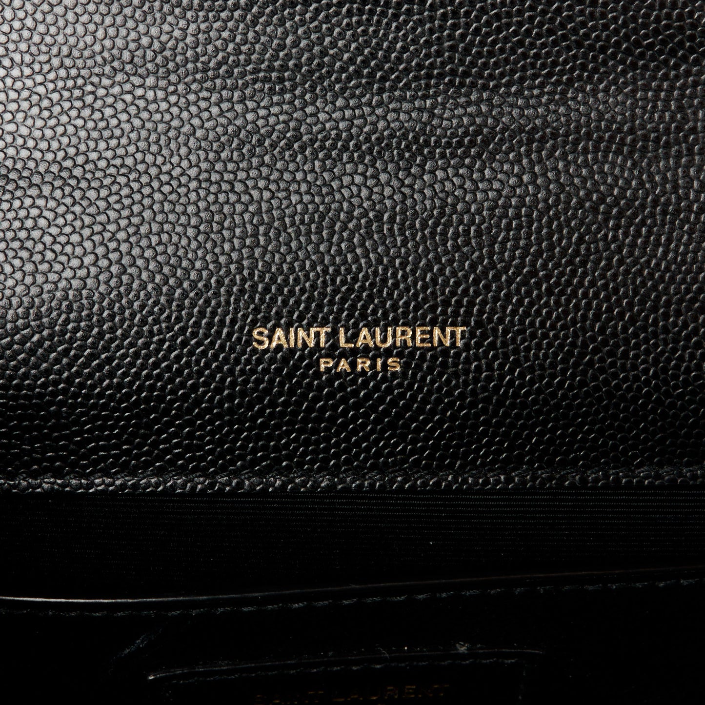 Grain De Poudre Medium Classic Monogram Kate Satchel Black