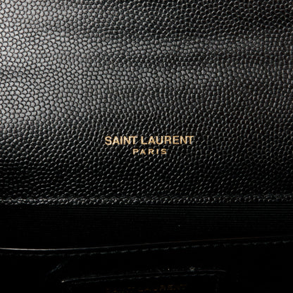 Saint Laurent Grain De Poudre Medium Classic Monogram Kate Satchel Black 6 of 11