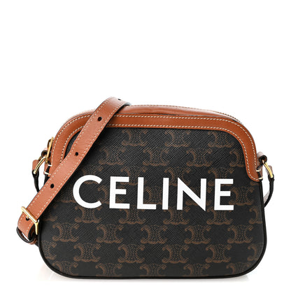 Celine Triomphe Canvas Small Camera Bag Tan 1 of 11