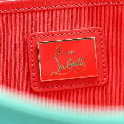 Christian Louboutin Calfskin Spikes Loubiposh Chain Clutch Turquoise 6 of 14