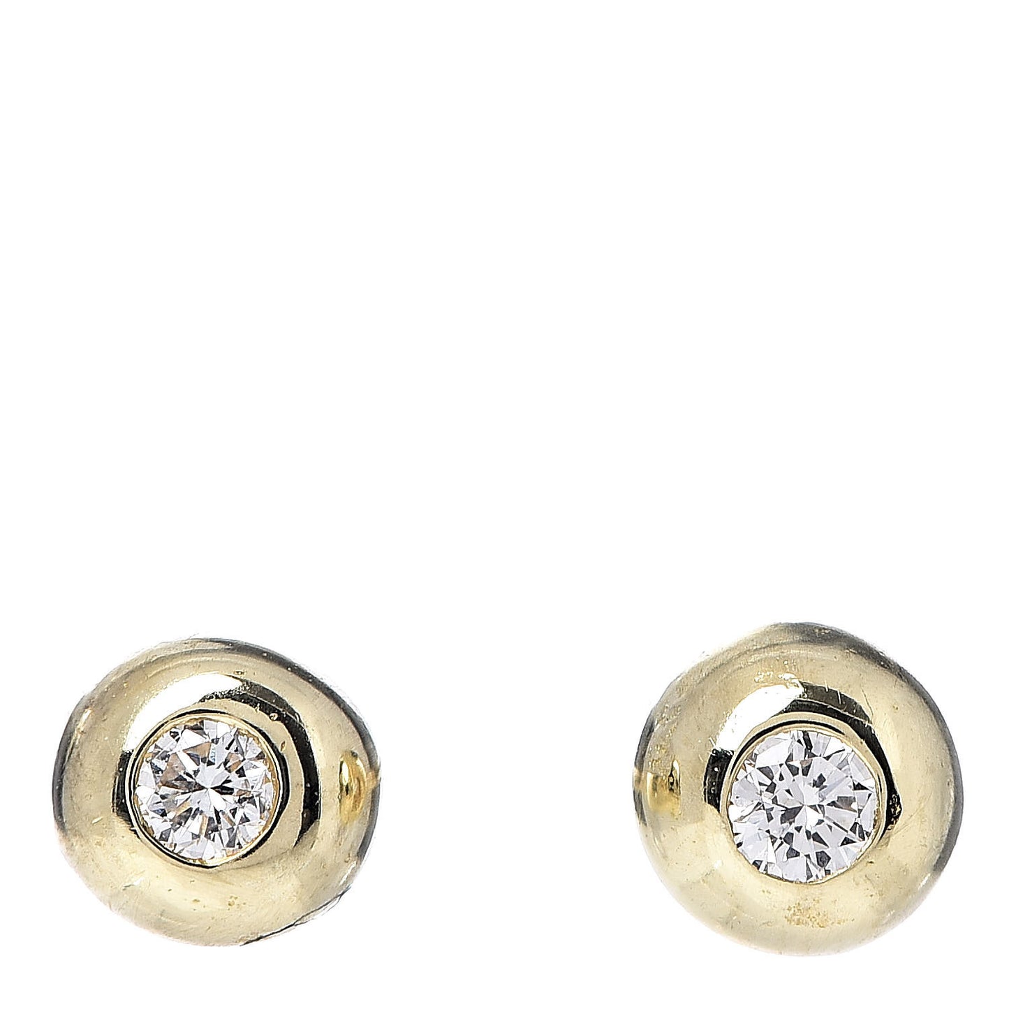 18K Yellow Gold Diamond Earrings
