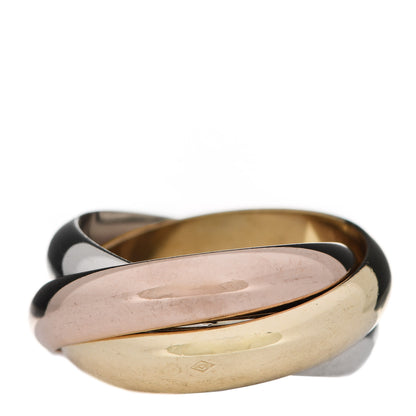 Cartier 18K Pink Yellow White Gold Trinity Ring 53 6.25 3 of 6