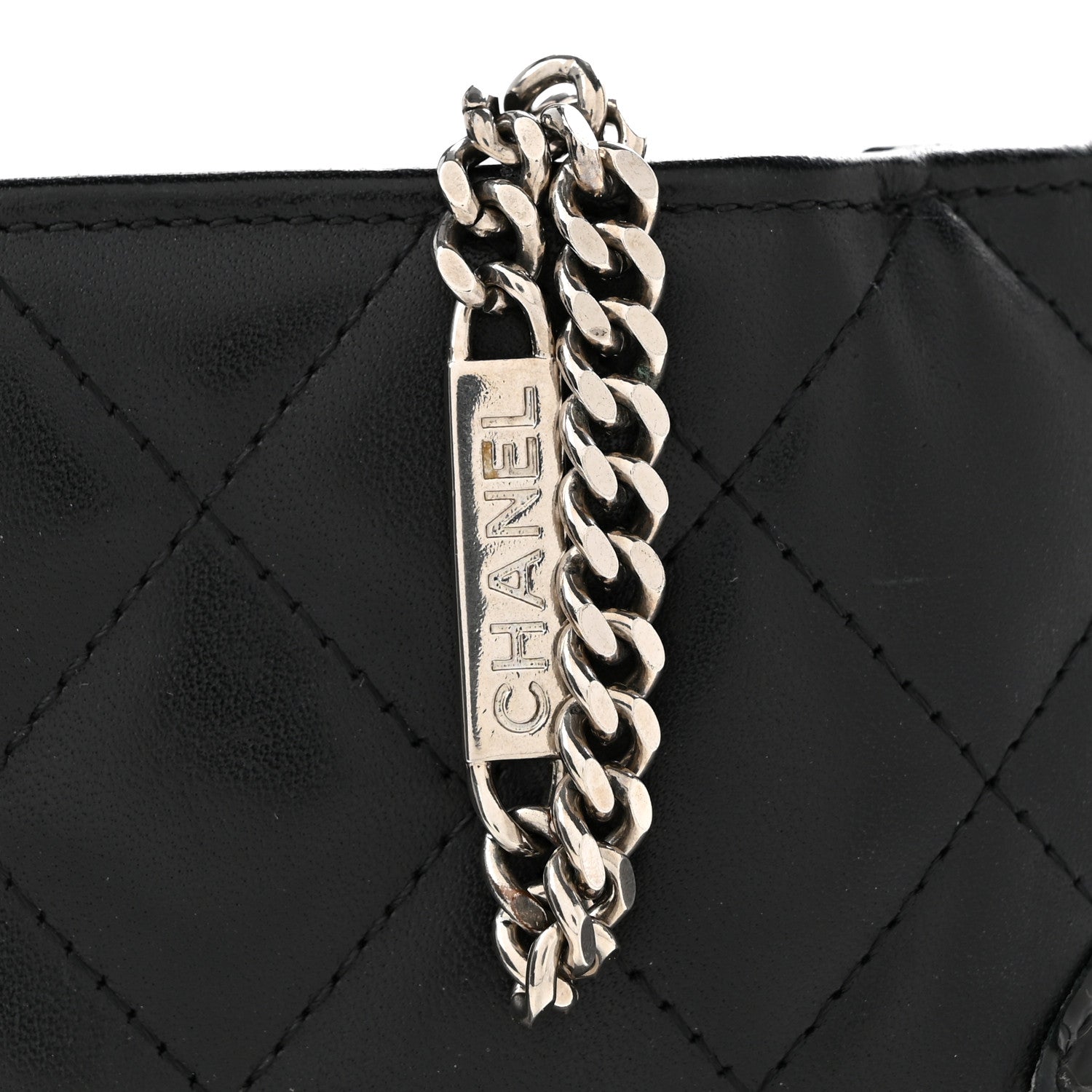 Chanel Calfskin Cambon Zipped Pocket Wallet Black 12 of 14