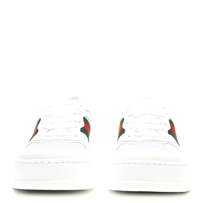 Gucci Calfskin Web Perforated Womens Platform 55mm Sneakers 36 White Bright Splash 3 of 11