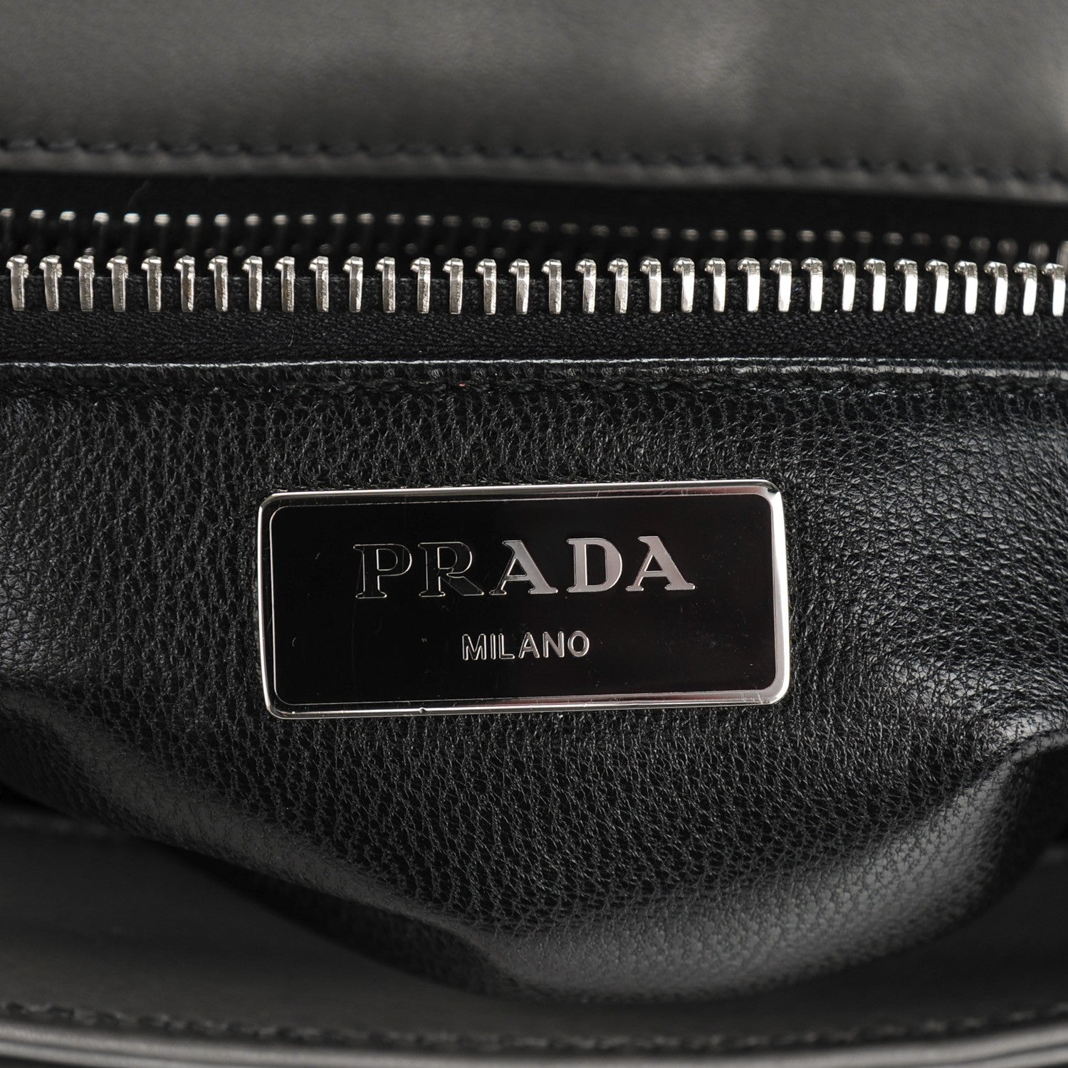 Prada City Calf Metal Closure Shoulder Bag Marmo 6 of 9