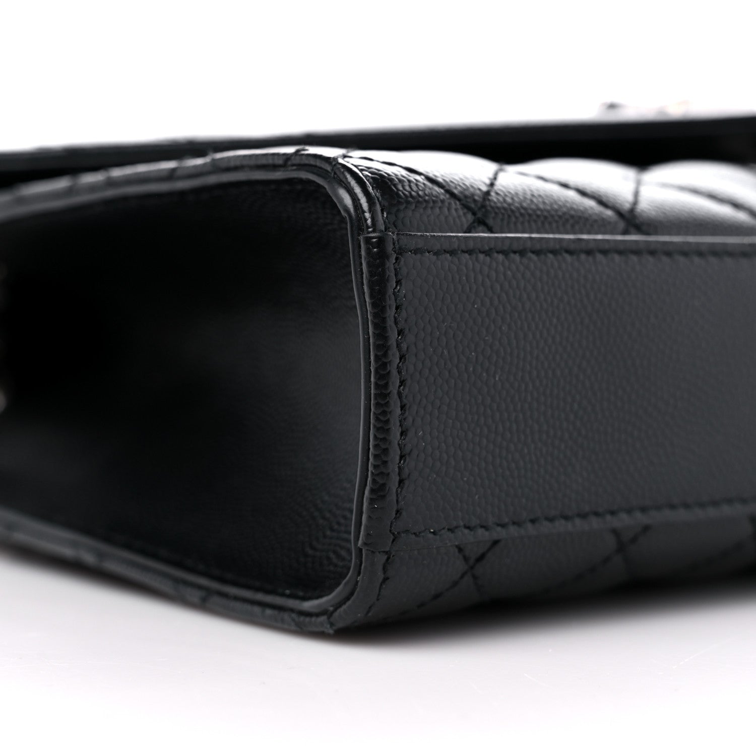 Saint Laurent Grain De Poudre Textured Mixed Matelasse Triquilt Medium Monogram Satchel Black 8 of 10