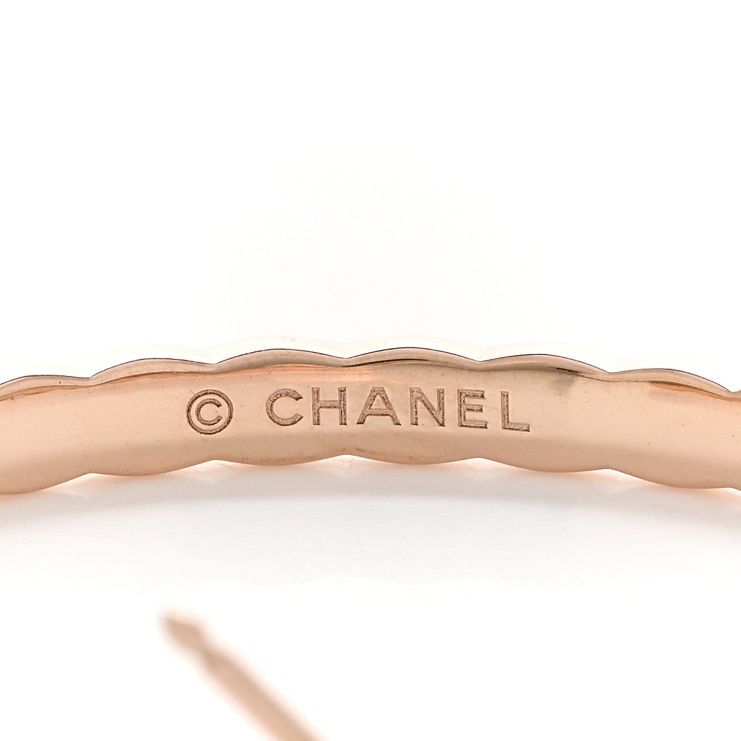 Chanel 18K Beige Gold Large Coco Crush Hoop Earrings 5 of 6