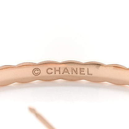 Chanel 18K Beige Gold Large Coco Crush Hoop Earrings 5 of 6