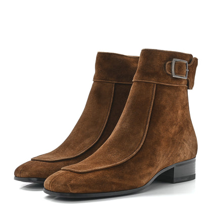 Saint Laurent Suede Otterproof Miles 30 Buckle Boots 41 Land 3 of 9
