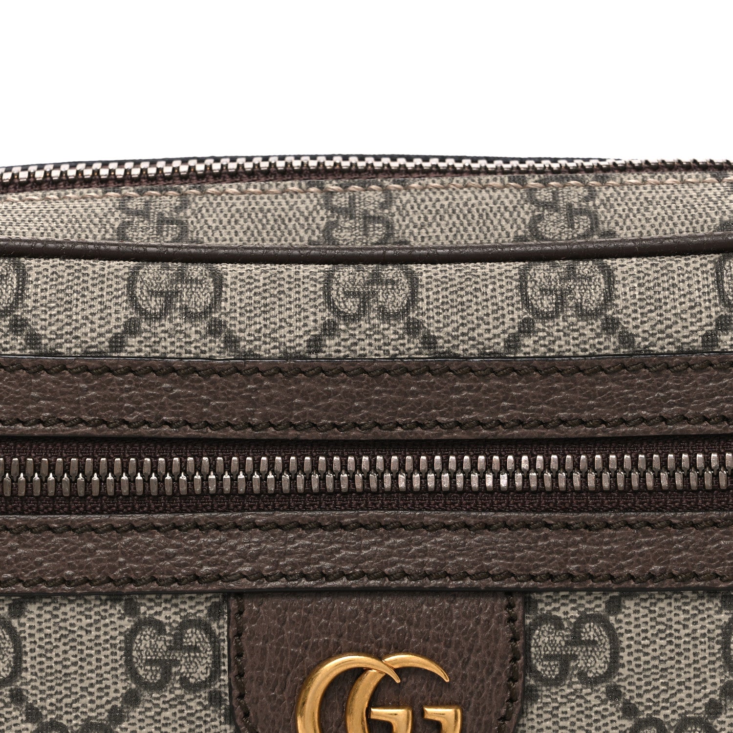 Gucci Soft GG Supreme Monogram Medium Ophidia Belt Bag Dark Brown 8 of 10