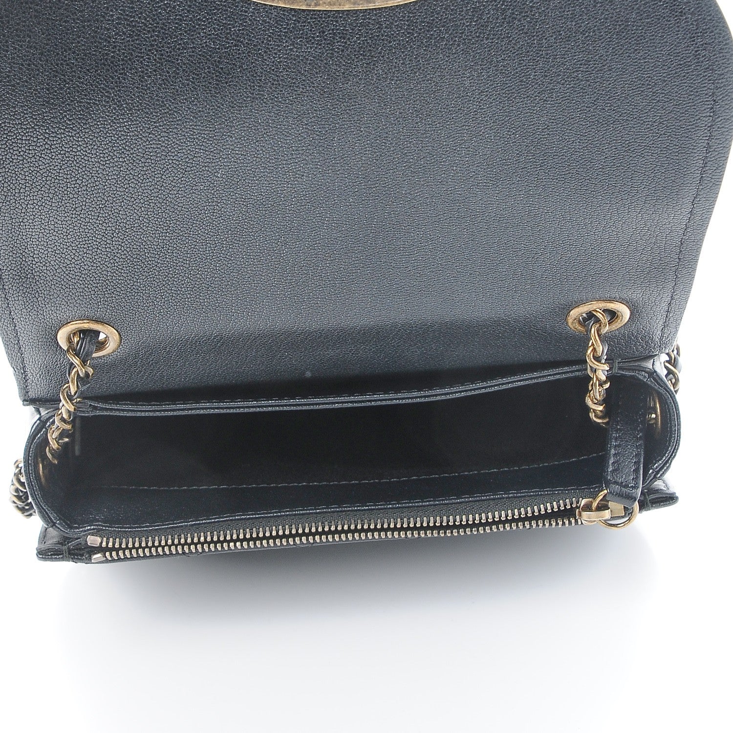 Chanel Shiny Calfskin Goatskin Quilted Small Coco Curve Messenger Flap Black 5 of 7