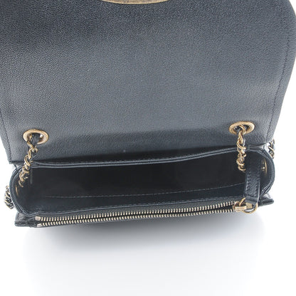 Chanel Shiny Calfskin Goatskin Quilted Small Coco Curve Messenger Flap Black 5 of 7