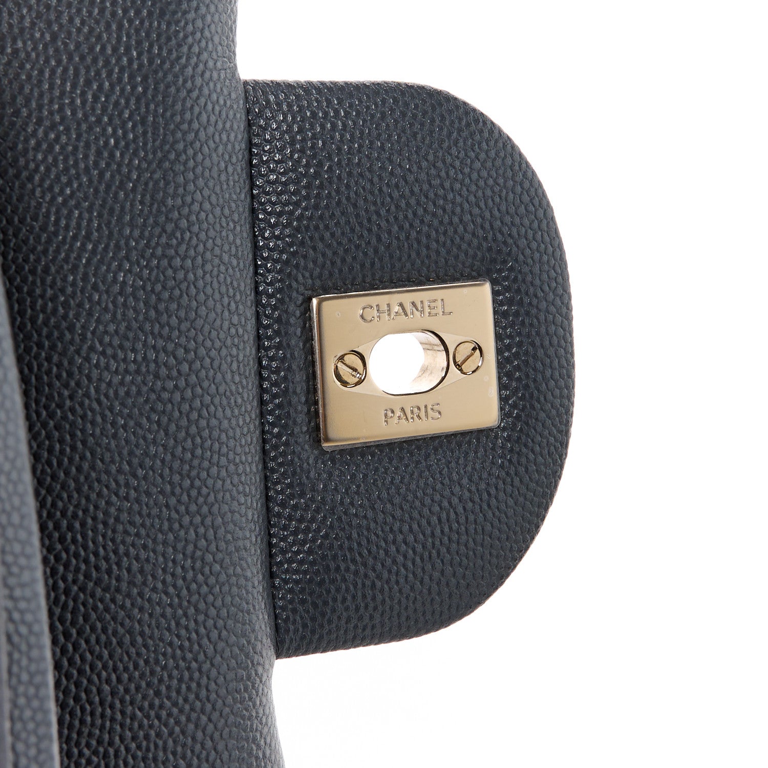 Chanel Caviar Quilted Jumbo Double Flap Dark Grey 7 of 11