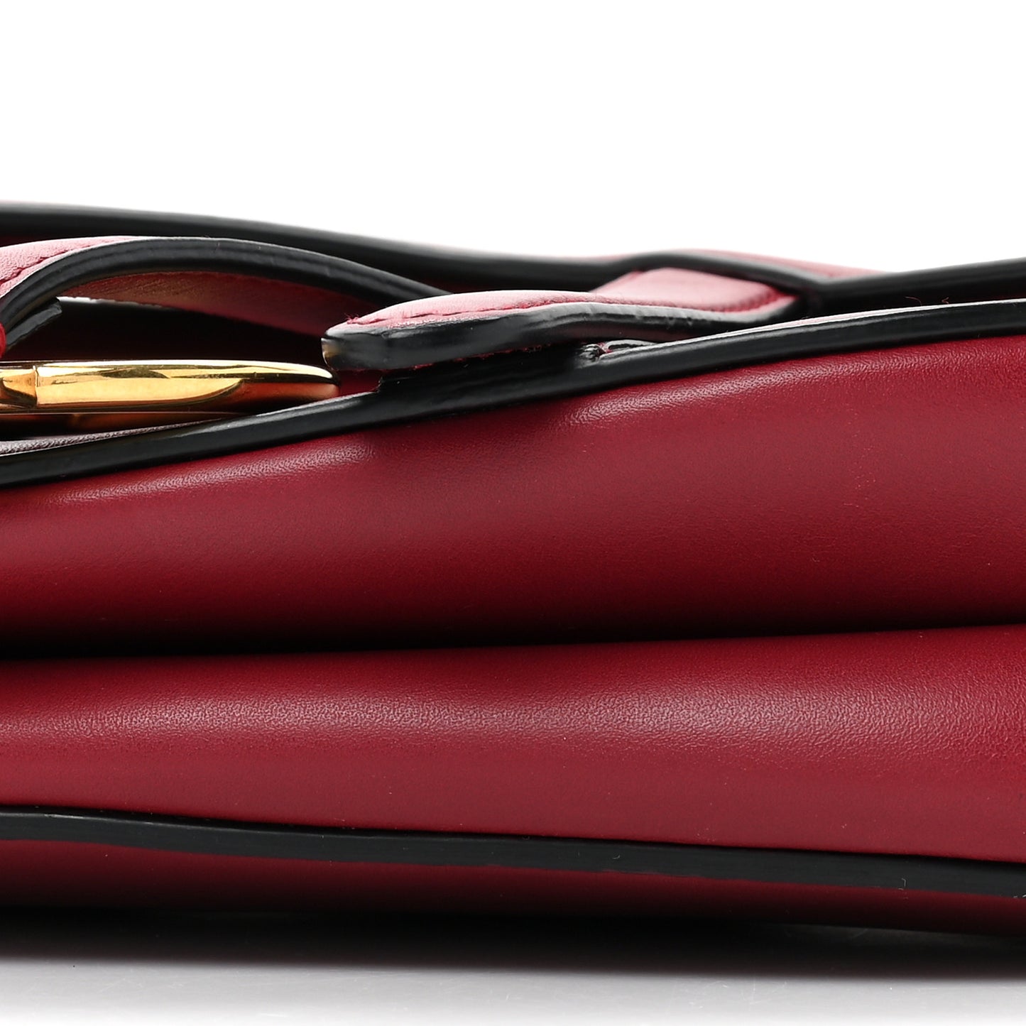 Calfskin Mini Saddle Bag Red