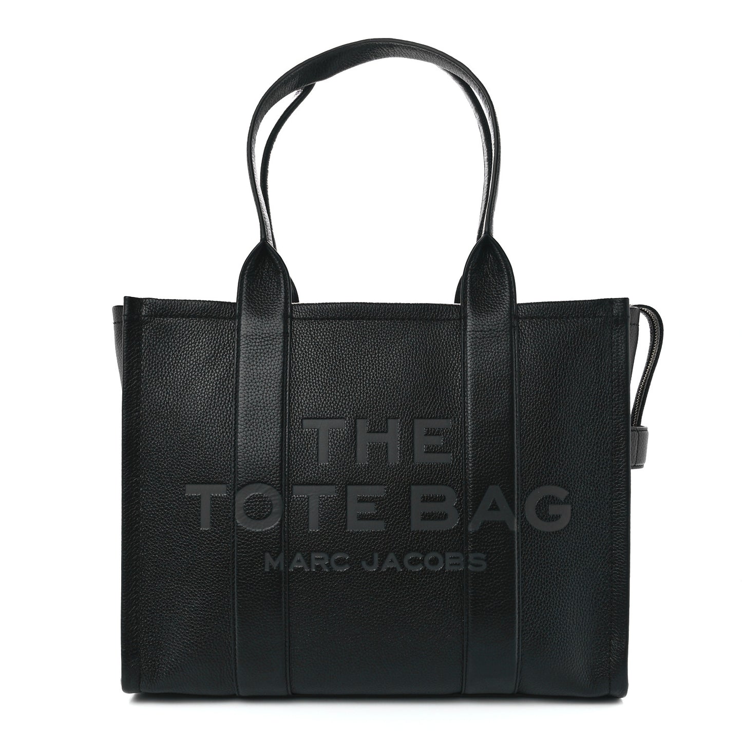 Grained Calfskin Large The Tote Bag Black