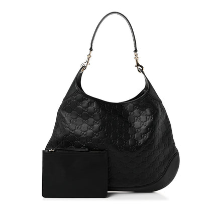 Gucci GG Calfskin Embossed B Medium Shoulder Bag Arabella Black 3 of 11
