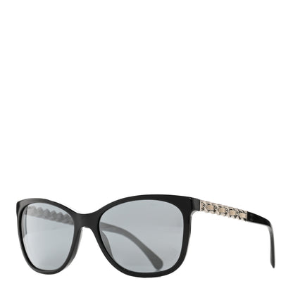 Chanel Cat Eye Chain Polarized Sunglasses 5260-Q Black Silver 1 of 6