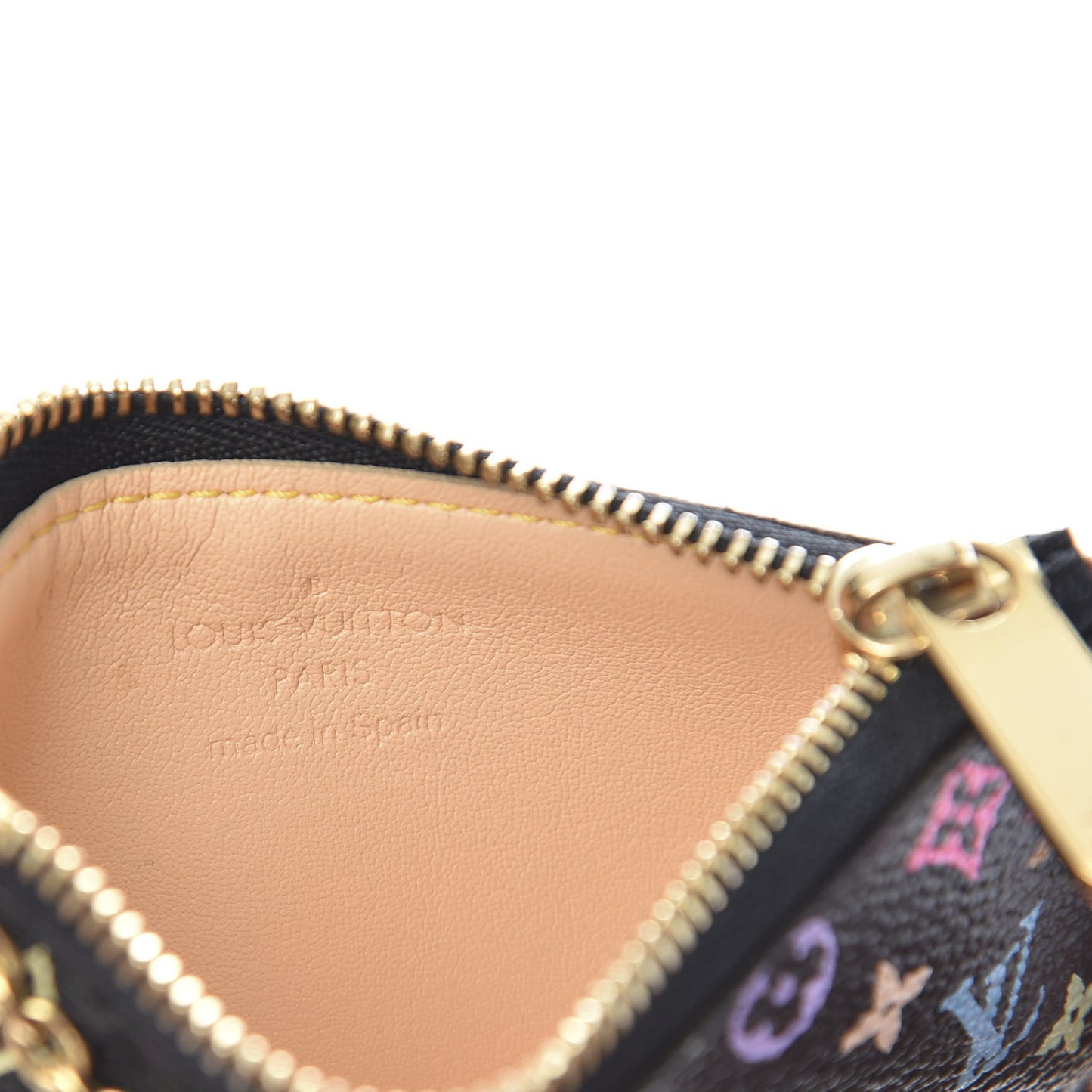 Monogram Multicolor Key Pouch Black