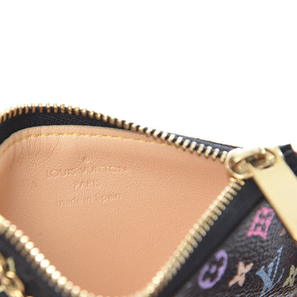 Louis Vuitton Monogram Multicolor Key Pouch Black 6 of 9