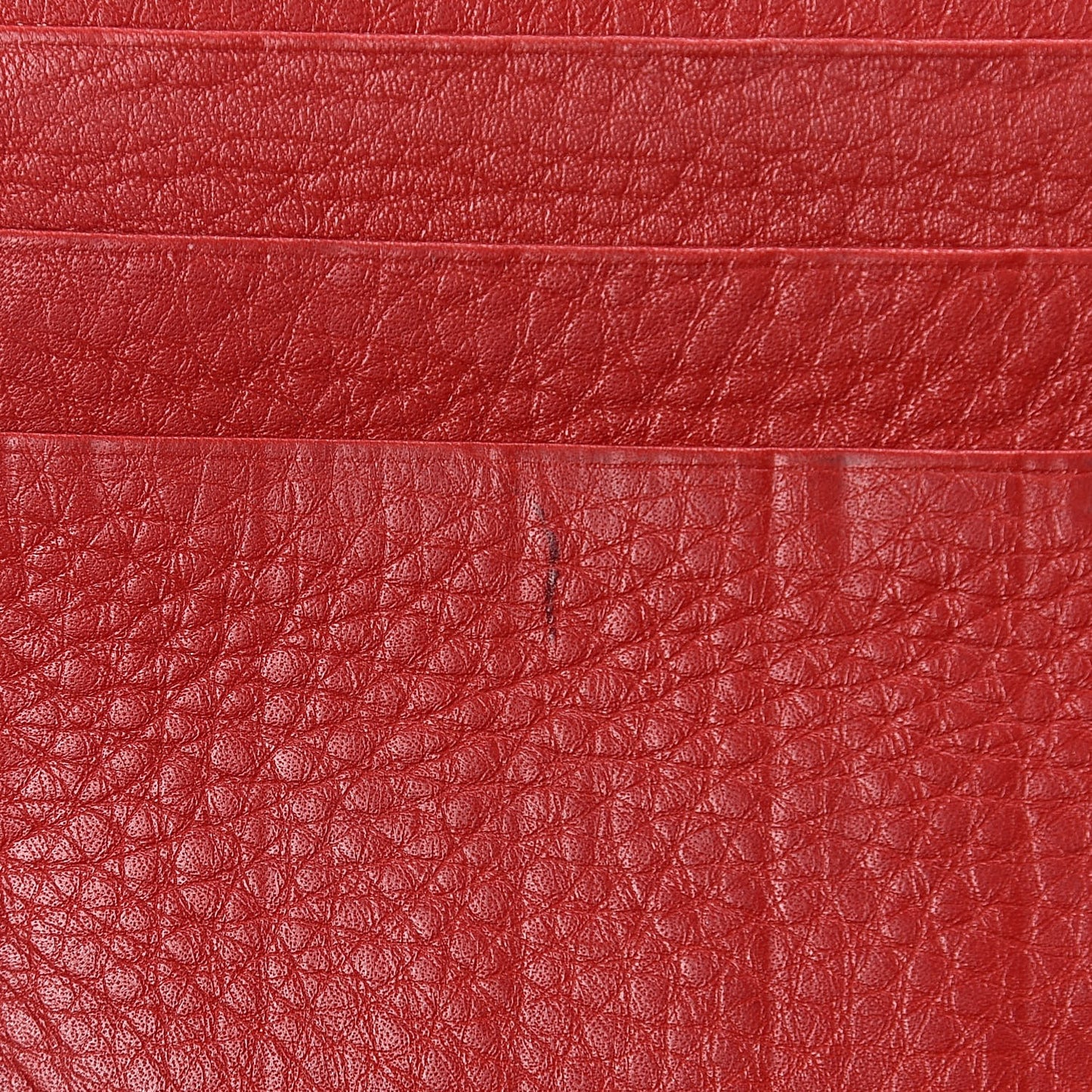 Pebbled Calfskin Soho Zip Around Wallet Red