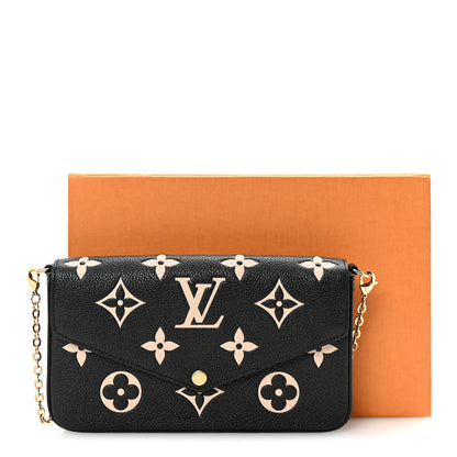 Louis Vuitton Empreinte Monogram Giant Felicie Pochette Black Beige 11 of 11