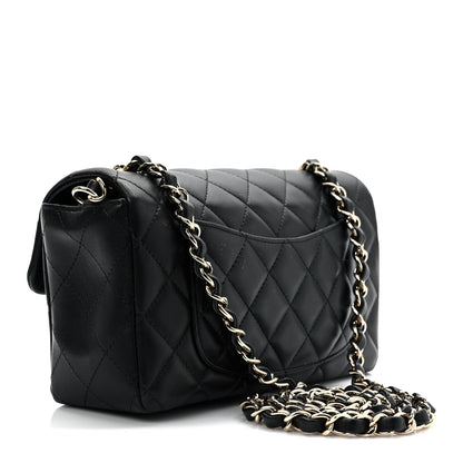 Chanel Lambskin Quilted Mini Rectangular Flap Black 3 of 9