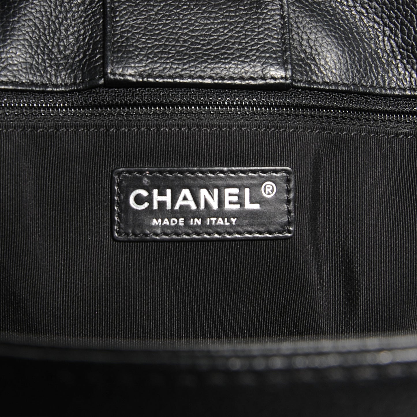 Calfskin Small Cerf Shopper Tote Black