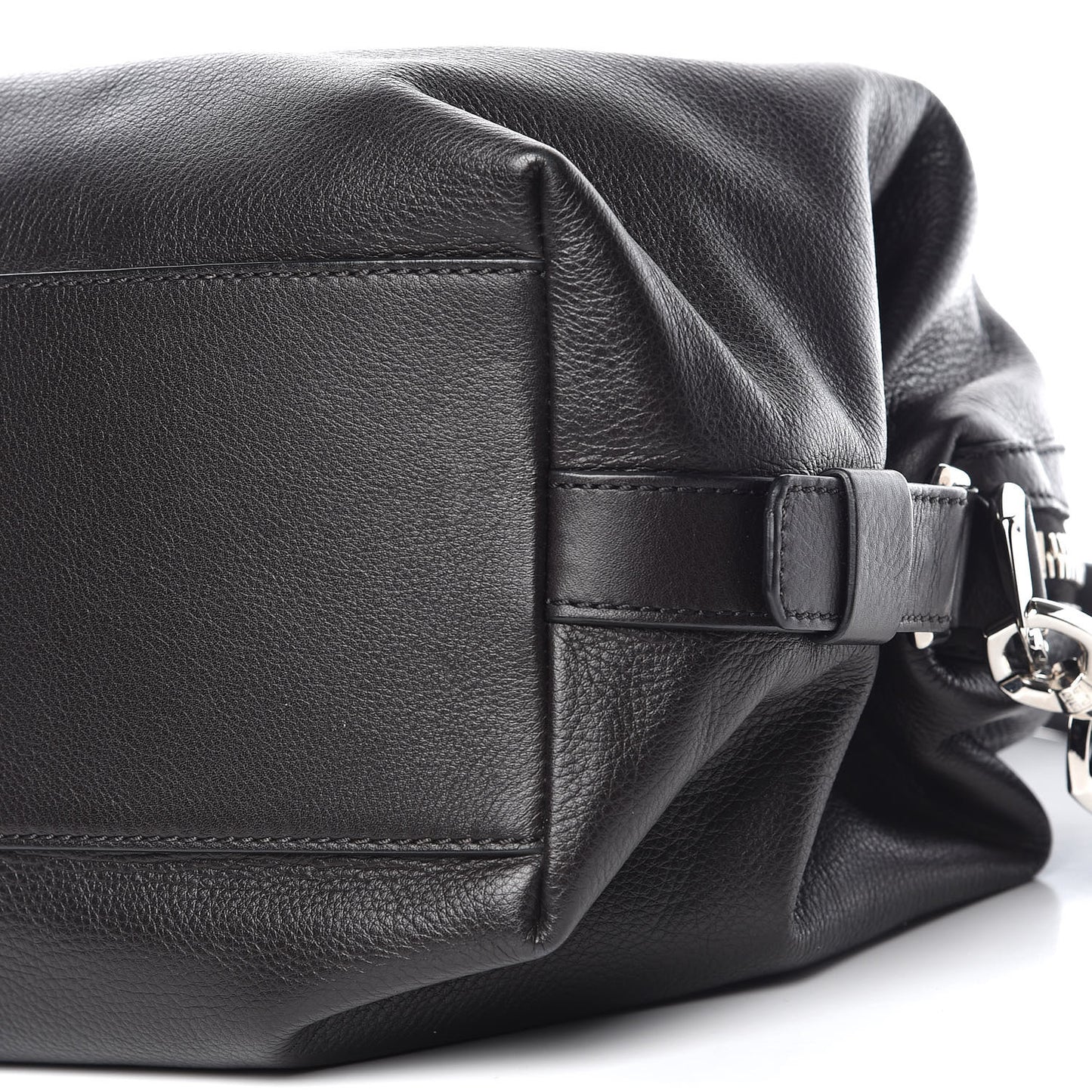 Waxed Calfskin Studded Medium Nightingale Black
