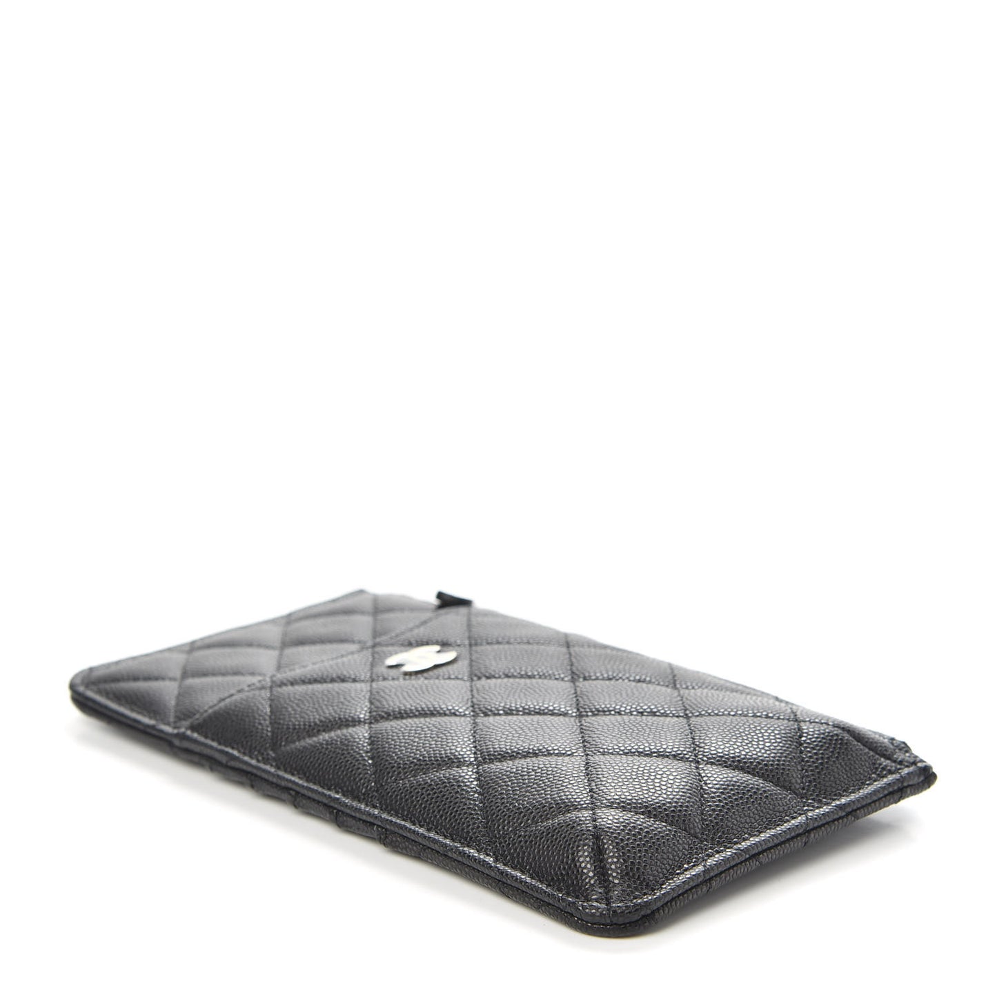 Caviar Quilted Classic iPhone Pouch Black