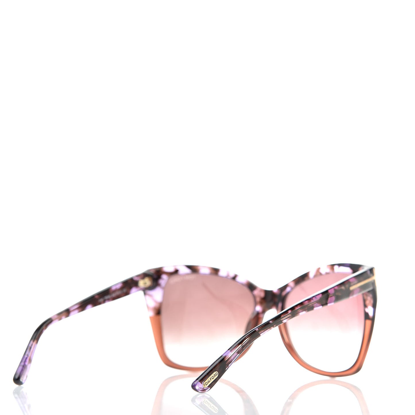 Carli Oversize Square Cateye Sunglasses TF295 Havana Purple