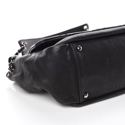 Chanel Calfskin Diamond Stitch Accordion Flap Black 8 of 9