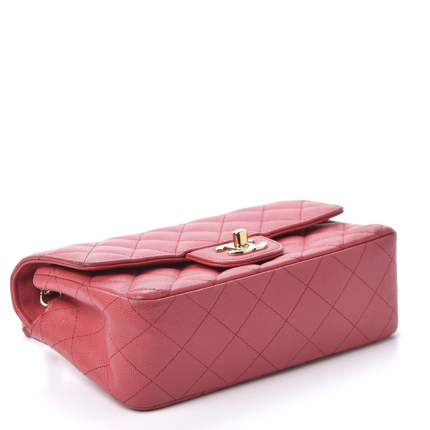 Chanel Caviar Quilted Mini Rectangular Flap Red 4 of 14