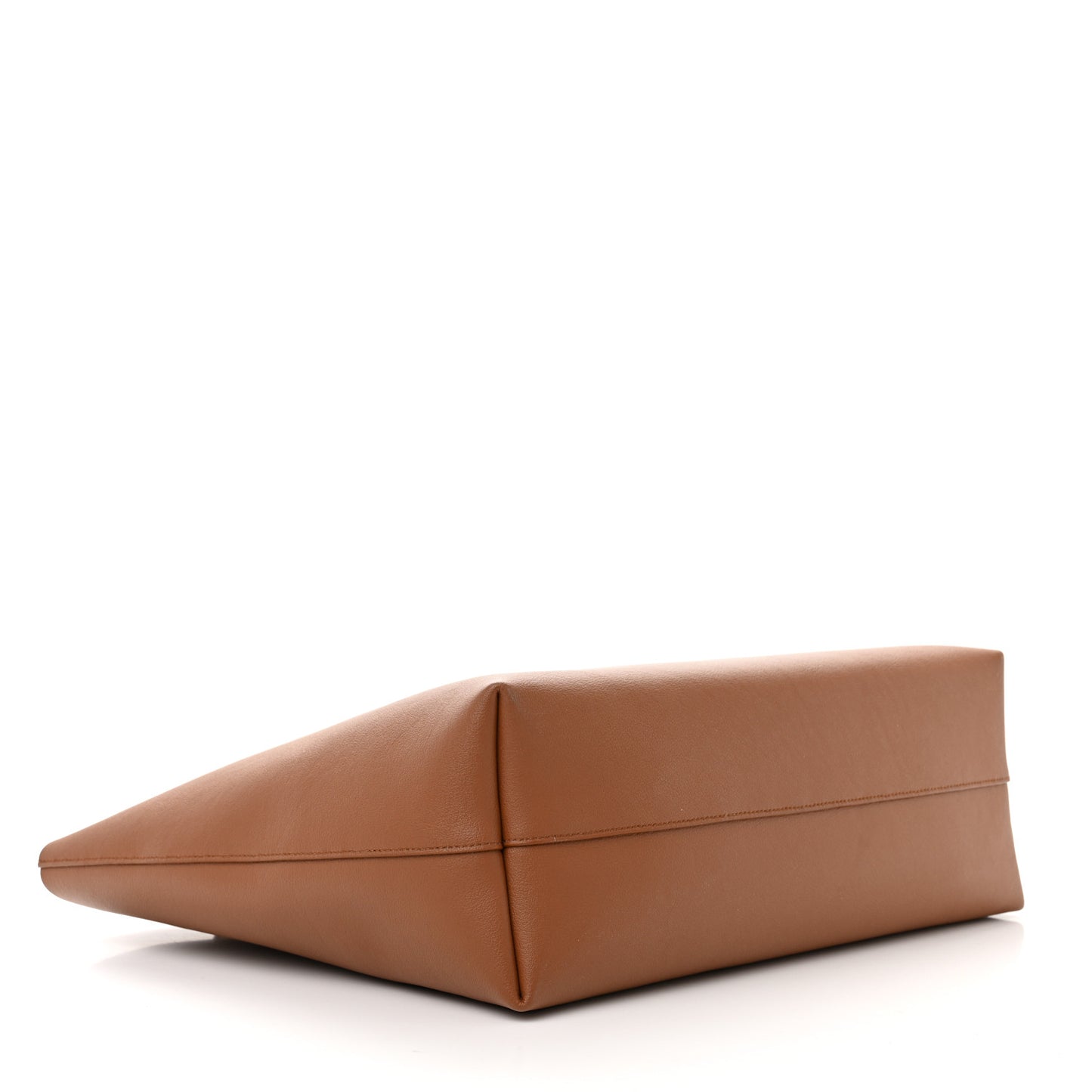 Calfskin Large Shopping Tote Dark Tan