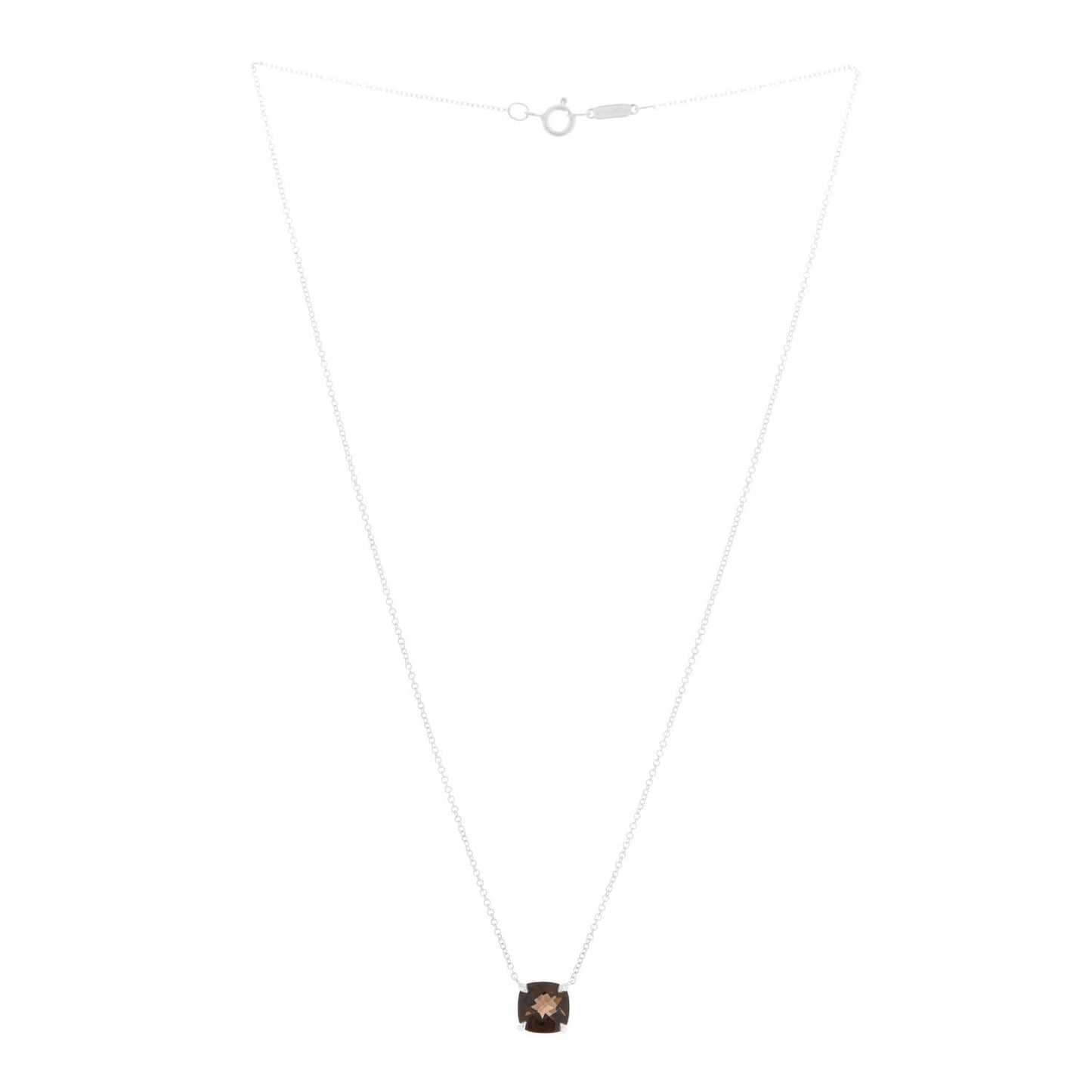 Sterling Silver Smoky Quartz Sparklers Pendant Necklace