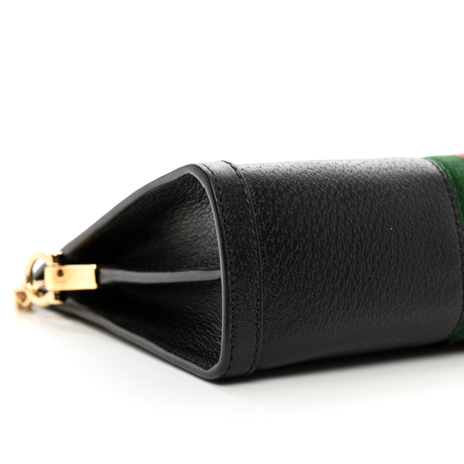 Gucci Calfskin GG Web Small Ophidia Chain Shoulder Bag Black 9 of 10