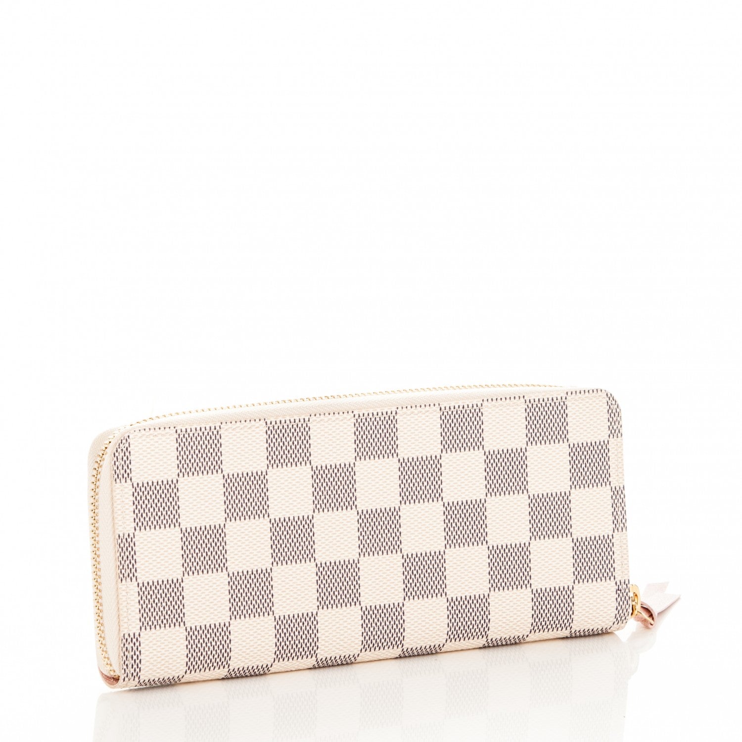 Louis Vuitton Damier Azur Clemence Wallet Rose Ballerine 3 of 7