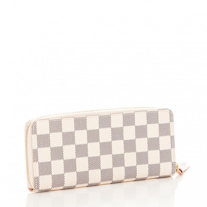 Louis Vuitton Damier Azur Clemence Wallet Rose Ballerine 3 of 7