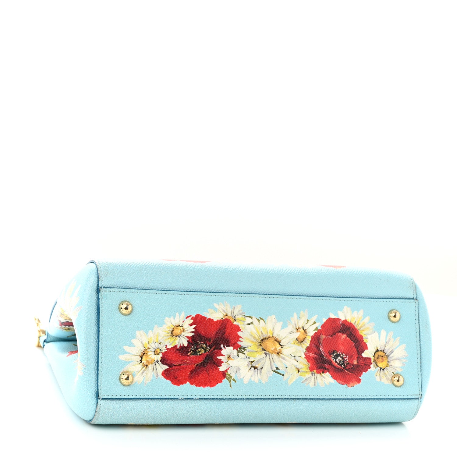 Dolce & Gabbana Dauphine St.Giap Papaveri Print Medium Miss Sicily Satchel Celeste 4 of 10
