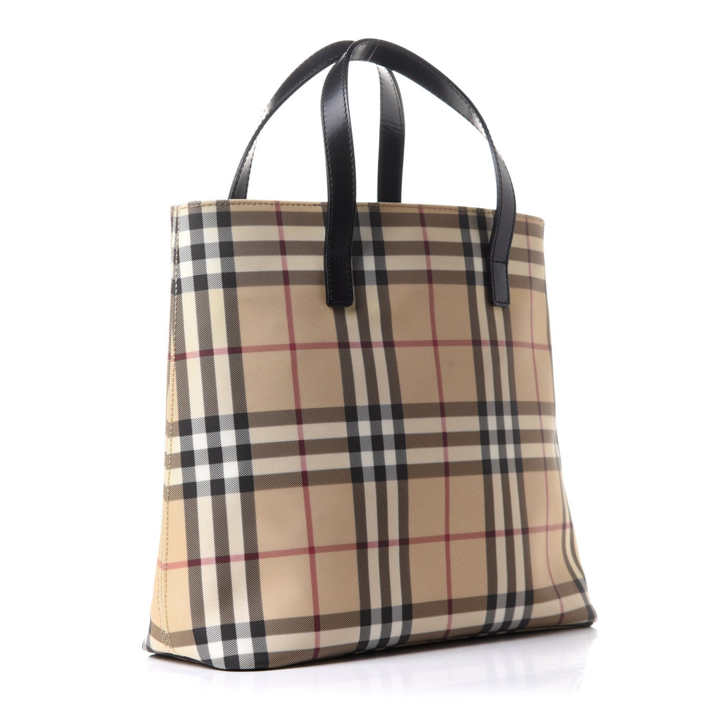 House Check Small Tote Black