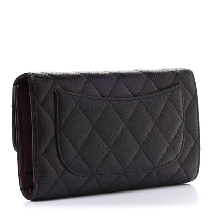 Chanel Caviar Quilted Large Flap Wallet Black 3 of 11
