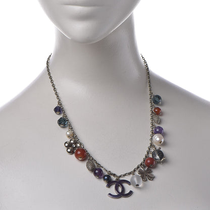 Chanel CC Multi Charm Necklace Gold Multicolor 2 of 7